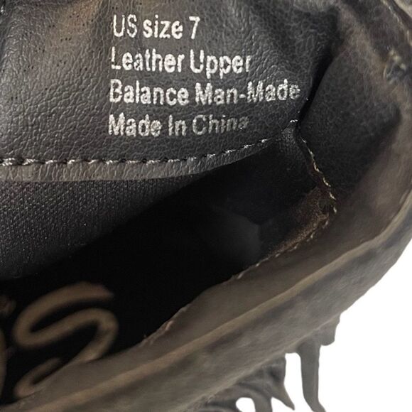 Sbicca Patience Grey Suede Leather
Fringe Booties - Picture 6 of 7